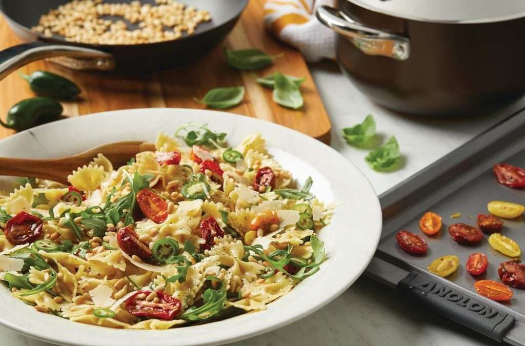 Featured image for “Pasta Salad with Roasted Tomatoes & Toasted Pine Nuts”